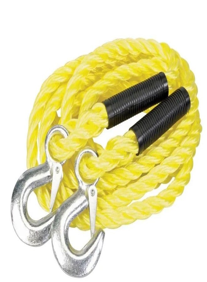 Furret Prime Strong Nylon 18 mm Thick Towing Rope with Heavy end Locking Consoles - Yellow - Image 2